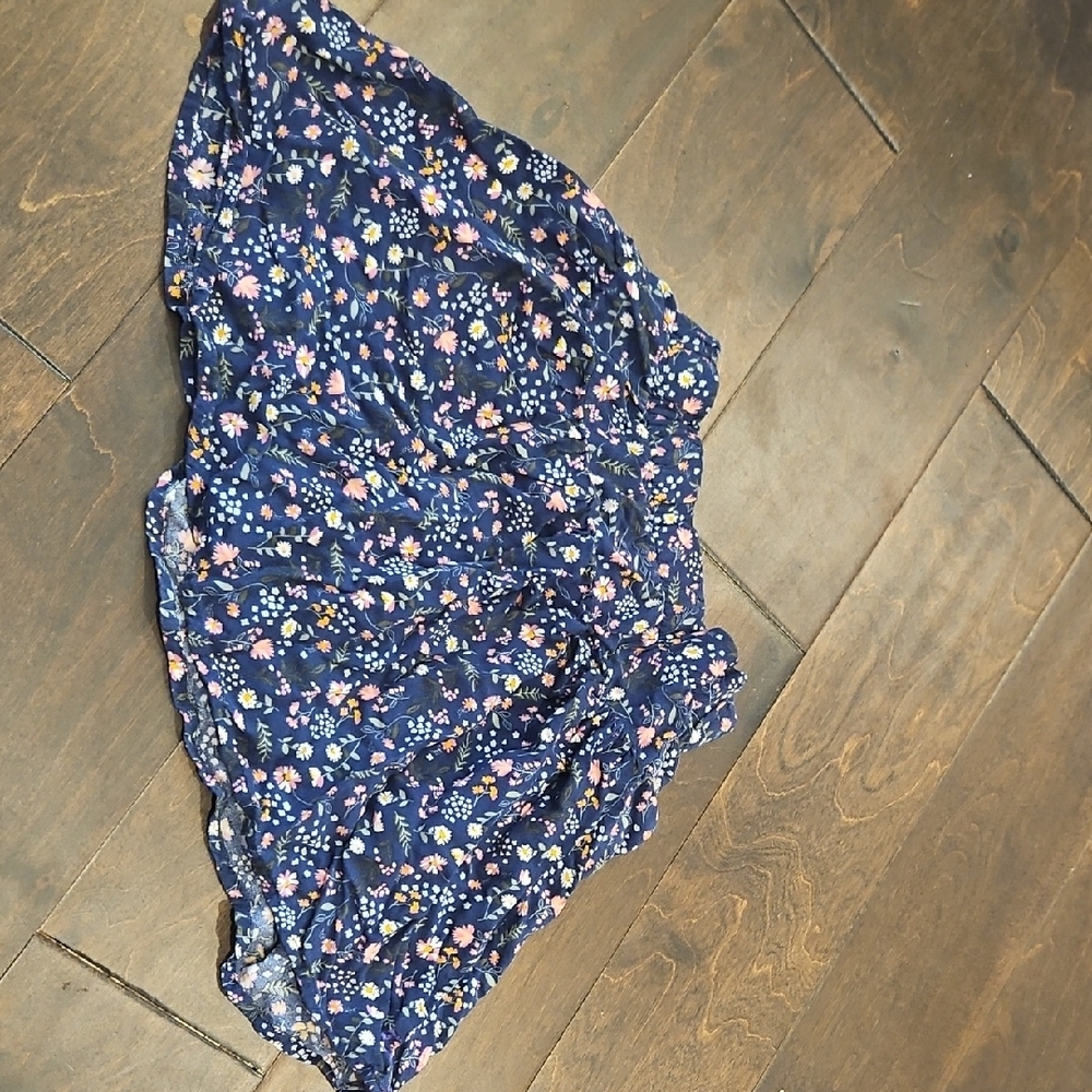 Floral Blue Girls Skirt With Under Shorts